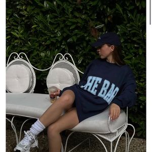THE BAR Navy Blue varsity sweatshirt